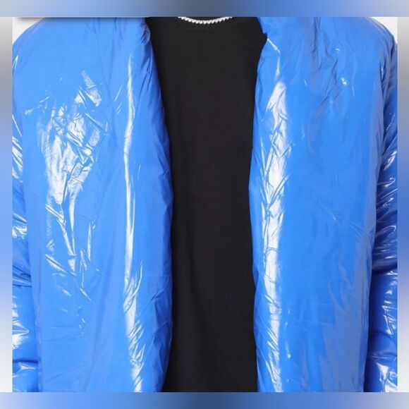 NWT Club Paradise Unisex Paxton Puffer Jacket No Front Closure - Blue- Size XL - Picture 4 of 11